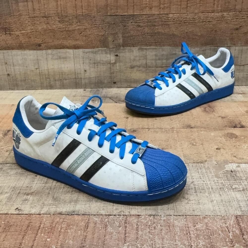 Vintage Orlando Magic Shoes Mens 13 Blue White NBA Basketball Adidas Sneakers